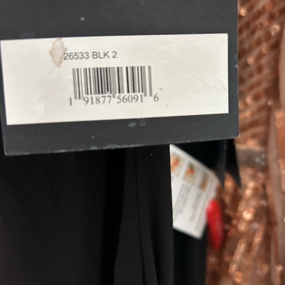 Mac Duggal 26533 NWOT HIGH SLIT HALTER GOWN W/ RHINESTONE ACCENTS - Picture 7 of 8